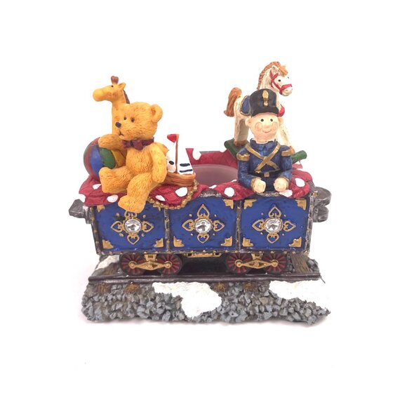 Vintage Holiday Time Christmas Train Candle Holder 3-Piece Set Total Length 17” - Picture 6 of 14